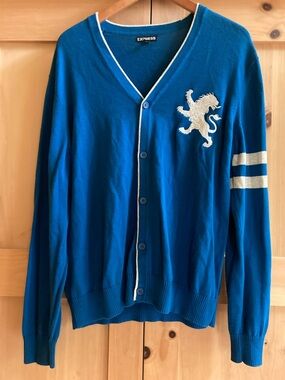 Express Cardigan with Lion Logo